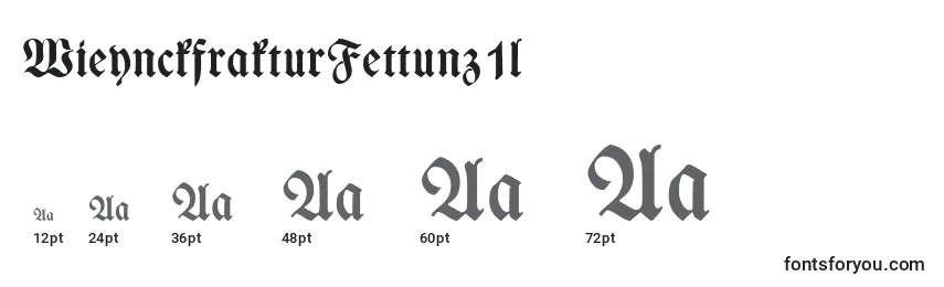 Размеры шрифта WieynckfrakturFettunz1l
