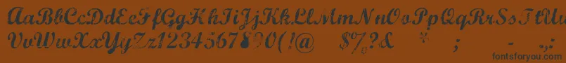 Marcsc-Schriftart – Schwarze Schriften auf braunem Hintergrund