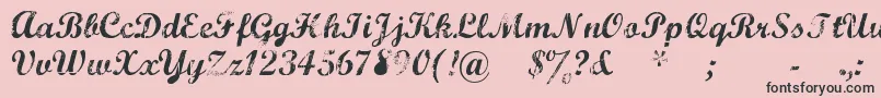 Marcsc Font – Black Fonts on Pink Background