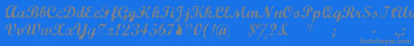 Marcsc Font – Gray Fonts on Blue Background