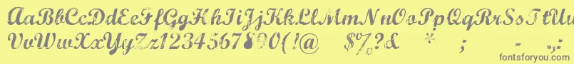Marcsc Font – Gray Fonts on Yellow Background