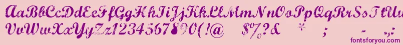 Marcsc-Schriftart – Violette Schriften auf rosa Hintergrund