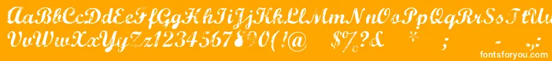 フォントMarcsc – オレンジの背景に白い文字