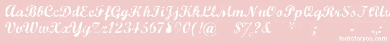 Marcsc Font – White Fonts on Pink Background