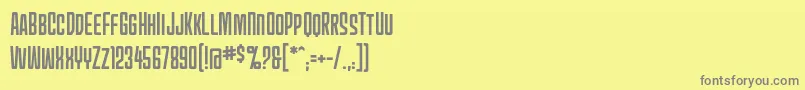 フォントMecheffects1bbReg – 黄色の背景に灰色の文字