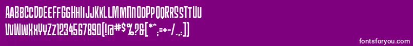 Czcionka Mecheffects1bbReg – białe czcionki na fioletowym tle