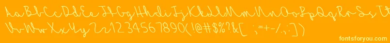 fuente MfAutumnBreeze – Fuentes Amarillas Sobre Fondo Naranja