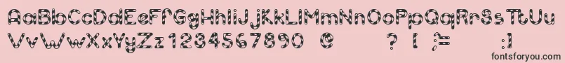 CandyCaneUnregistered Font – Black Fonts on Pink Background