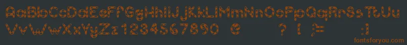 CandyCaneUnregistered Font – Brown Fonts on Black Background