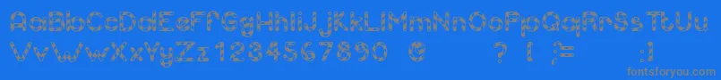 CandyCaneUnregistered Font – Gray Fonts on Blue Background