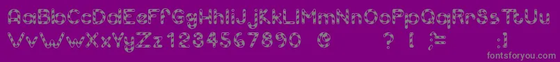 CandyCaneUnregistered Font – Gray Fonts on Purple Background