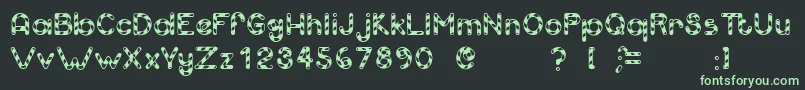 CandyCaneUnregistered Font – Green Fonts on Black Background