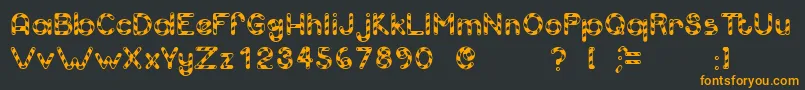 CandyCaneUnregistered Font – Orange Fonts on Black Background