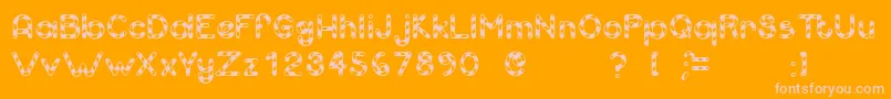 CandyCaneUnregistered Font – Pink Fonts on Orange Background