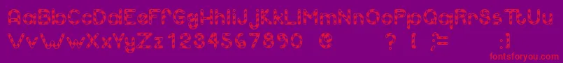 CandyCaneUnregistered Font – Red Fonts on Purple Background