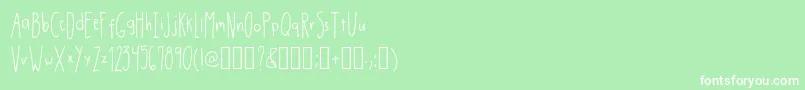 DrmhandwrittenthinRegular Font – White Fonts on Green Background