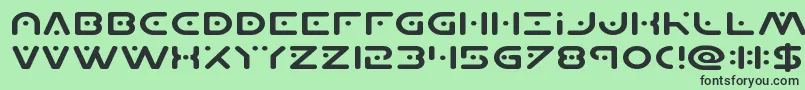 Planetxcompactexpand Font – Black Fonts on Green Background