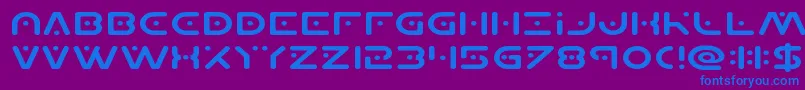 Planetxcompactexpand Font – Blue Fonts on Purple Background