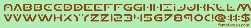 Planetxcompactexpand Font – Brown Fonts on Green Background