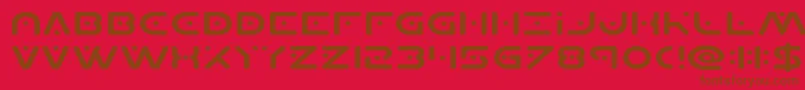 Planetxcompactexpand Font – Brown Fonts on Red Background