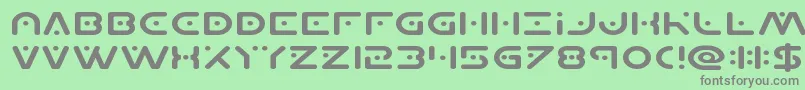 Planetxcompactexpand Font – Gray Fonts on Green Background