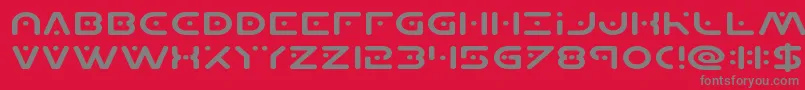 Planetxcompactexpand Font – Gray Fonts on Red Background