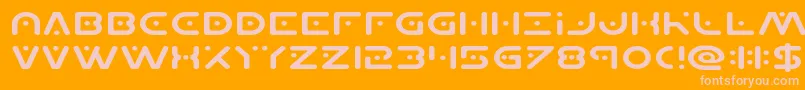Planetxcompactexpand Font – Pink Fonts on Orange Background