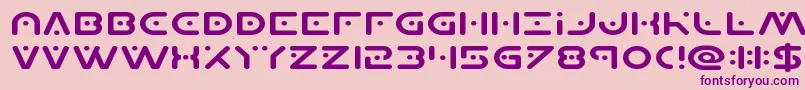 Planetxcompactexpand Font – Purple Fonts on Pink Background