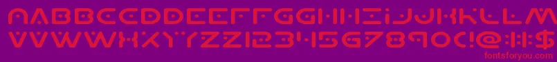 Planetxcompactexpand Font – Red Fonts on Purple Background