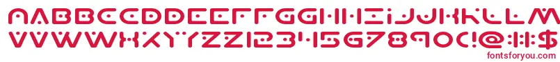 Planetxcompactexpand-Schriftart – Rote Schriften auf weißem Hintergrund
