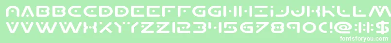 Planetxcompactexpand Font – White Fonts on Green Background