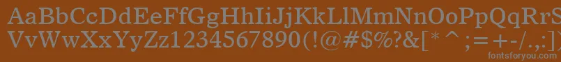 Czcionka Dutch811Bt – szare czcionki na brązowym tle