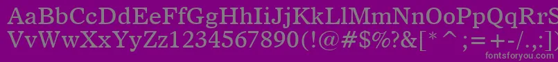 Dutch811Bt-Schriftart – Graue Schriften auf violettem Hintergrund
