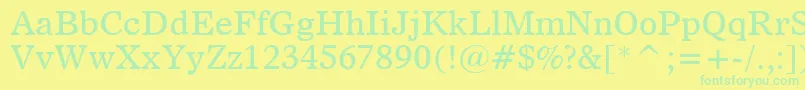 Dutch811Bt Font – Green Fonts on Yellow Background