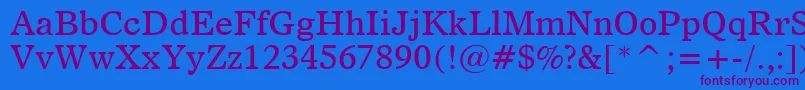 Dutch811Bt Font – Purple Fonts on Blue Background