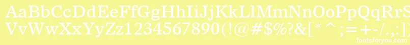 Dutch811Bt Font – White Fonts on Yellow Background