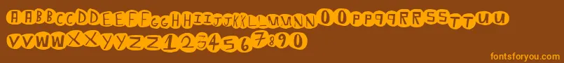 Eightballer Font – Orange Fonts on Brown Background