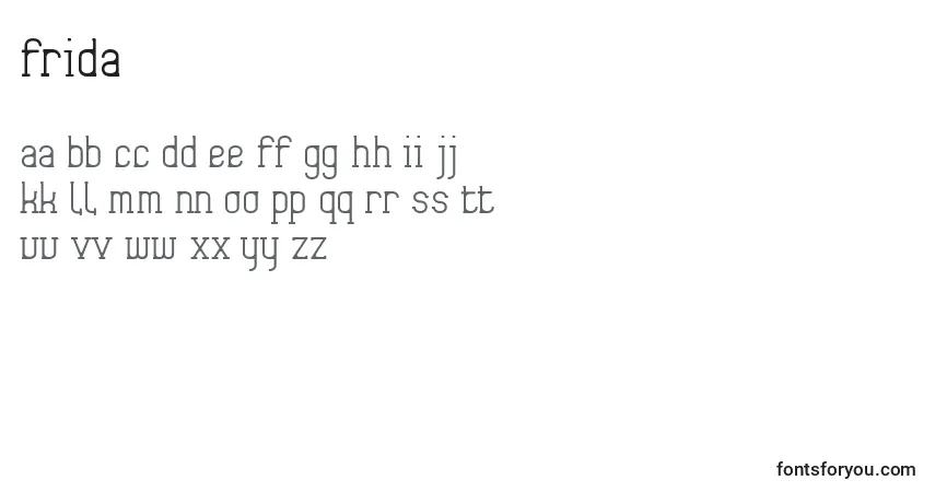 Шрифт Frida01 – алфавит, цифры, специальные символы