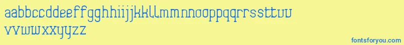 Frida01 Font – Blue Fonts on Yellow Background