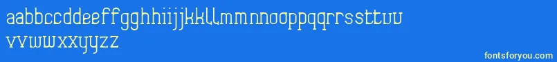 Frida01 Font – Yellow Fonts on Blue Background