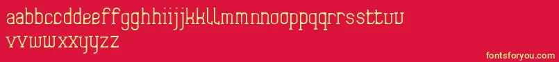 Frida01 Font – Yellow Fonts on Red Background
