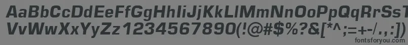 Шрифт Square721DmItalic – чёрные шрифты на сером фоне