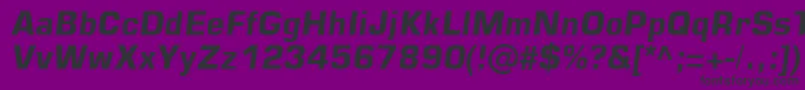 Square721DmItalic Font – Black Fonts on Purple Background