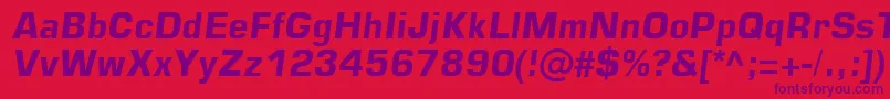 Square721DmItalic-Schriftart – Violette Schriften auf rotem Hintergrund