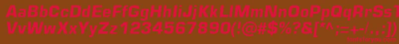 Square721DmItalic Font – Red Fonts on Brown Background