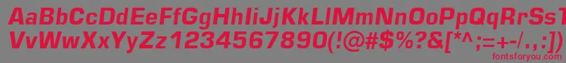 Square721DmItalic Font – Red Fonts on Gray Background