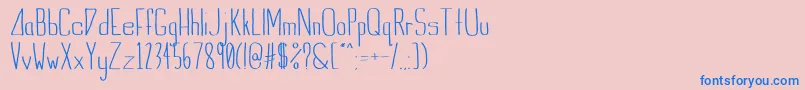 Police IndieSummerunfilled – polices bleues sur fond rose