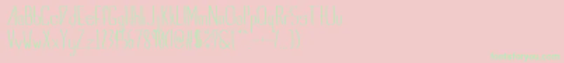 IndieSummerunfilled Font – Green Fonts on Pink Background