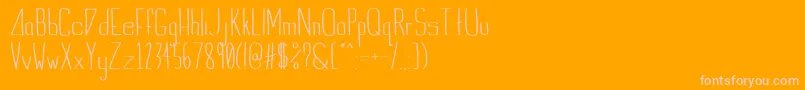 IndieSummerunfilled Font – Pink Fonts on Orange Background