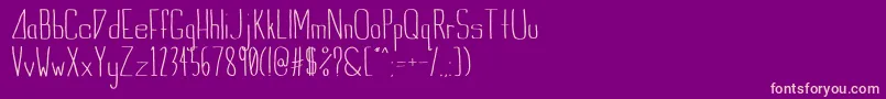 IndieSummerunfilled Font – Pink Fonts on Purple Background